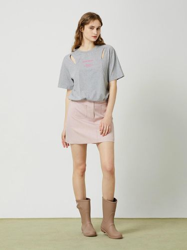 Semi A-line Mini Skirt - Pink - CC collect - Modalova