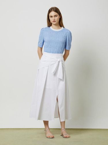 Knot Detail Tuck Skirt - White - CC collect - Modalova