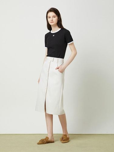 Button Point H-line Midi Skirt - CC collect - Modalova