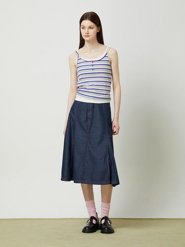 Flared Long Denim Skirt - Indigo - CC collect - Modalova