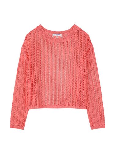 Boat Neck Layered Knit Pullover - CC collect - Modalova