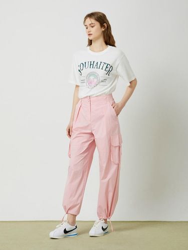 Drawstring Cargo Pants - Pink - CC collect - Modalova