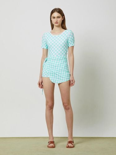 Checkerboard Cover-up Mini Skirt - CC collect - Modalova