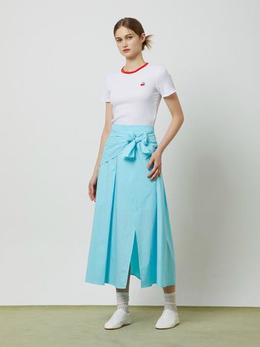 Knot Detail Tuck Skirt - Blue - CC collect - Modalova