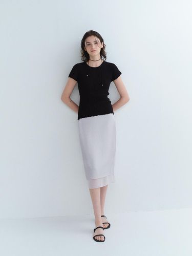 Layered Silky Skirt - Silver - HESS - Modalova