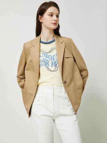 Tailored Linen Single Jacket - Dark Beige - CC collect - Modalova