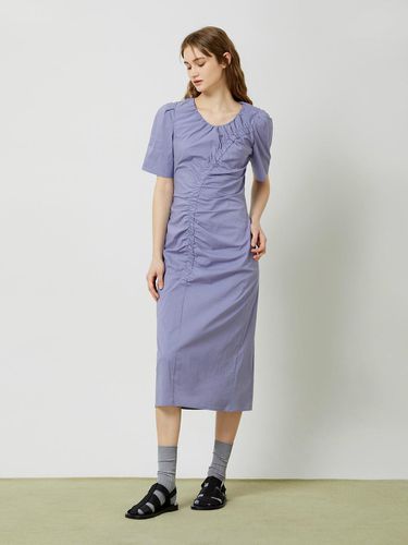 Balloon Sleeve Shirred Dress - Violet - CC collect - Modalova