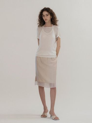 Porta Midi Skirt Beige - MOMET - Modalova