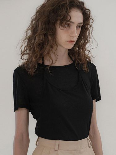 Holman Layered Set T-Shirt Black - MOMET - Modalova