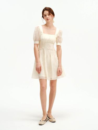 Square Neck Embroidered Mini Dress - Sincethen - Modalova