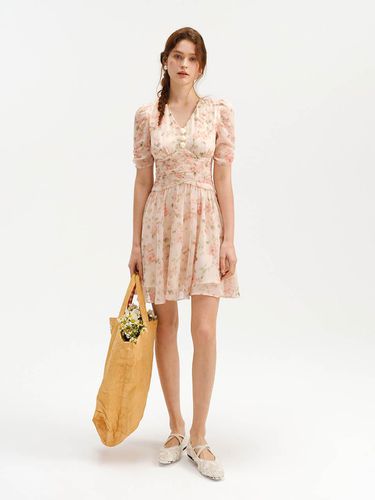 Floral V Neck Mini Dress - Sincethen - Modalova