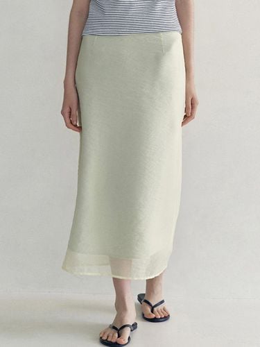 Shining See Through Layered Long Skirt - LOEIL - Modalova