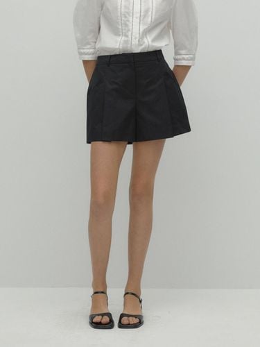 Pleated Cotton Shorts - Black - DEPOUND - Modalova