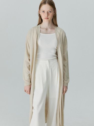 Linen Long Open Cardigan - Natural - DEPOUND - Modalova