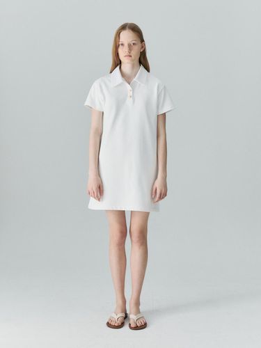 Collared Mini Dress - White - DEPOUND - Modalova