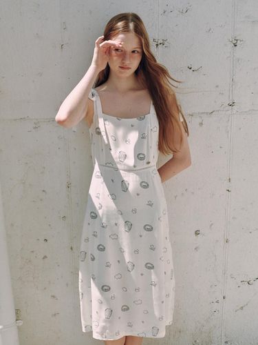 Mood Pattern Dress - White - DEPOUND - Modalova