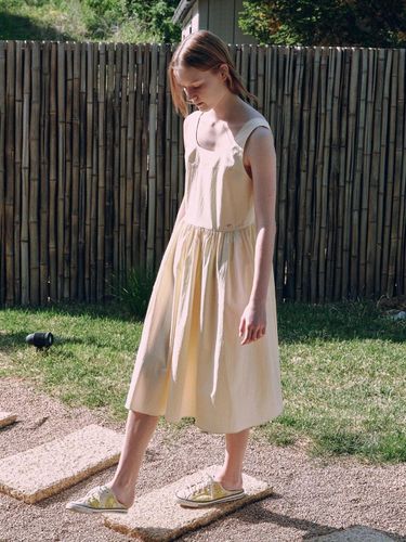 Wide Strap Dress - Light Yellow - DEPOUND - Modalova