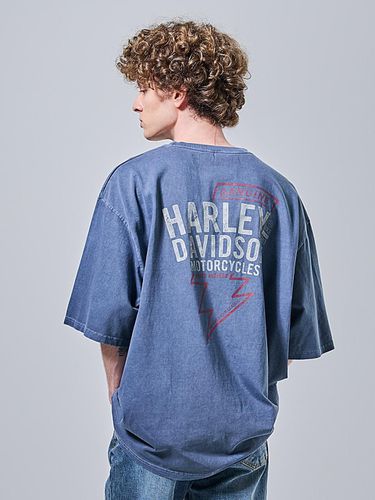 Bike Thunder Vintage Oversized T-shirt_Navy - OTHERFITS - Modalova