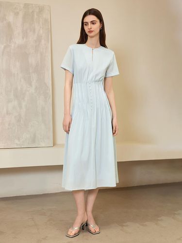 Waist Pleated Gentle Dress - yyiam - Modalova