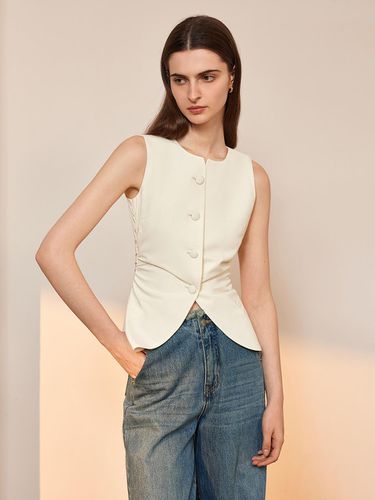 Pleated Summer Suit Sleeveless Top - yyiam - Modalova