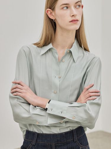 Modal Sheer Timeless Blouse _Green - hyyk - Modalova