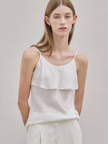 Silky Sleeveless Blouse - White - hyyk - Modalova