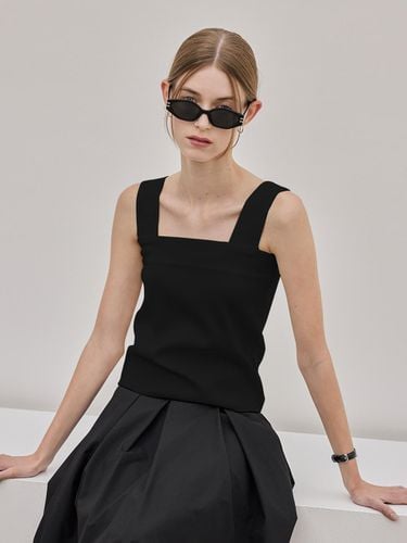 Wool Knit Sleeveless Top - Black - hyyk - Modalova