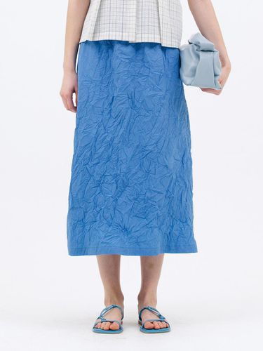 Crease Midi Skirt_Hawaiian Blue - Jun by Jun k. - Modalova