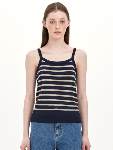 Stripe Sleeveless Knit Top_Navy - Jun by Jun k. - Modalova