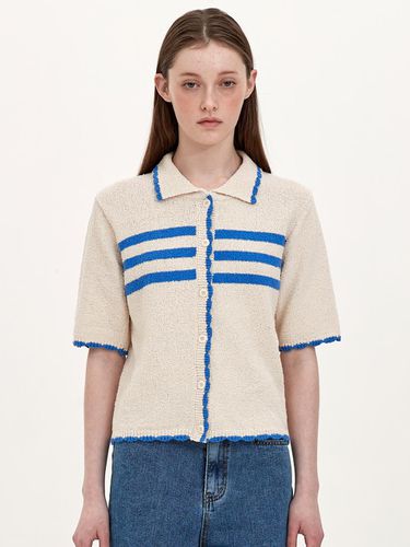 Stripe Knit Cardigan_Summer Blue - Jun by Jun k. - Modalova