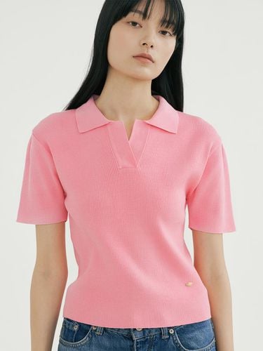 Blo Collar Short Sleeve Knit - Pink - REORG - Modalova