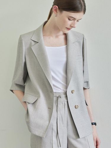 Pleated Sleeve Tailoring Jacket - hyyk - Modalova