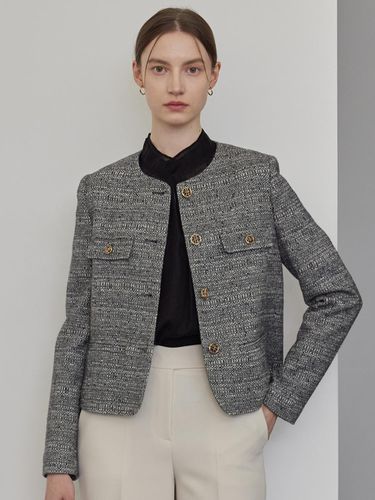 Melange Wool Tweed Jacket - hyyk - Modalova