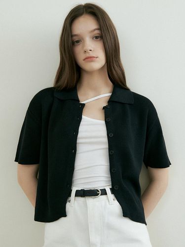 Fra Collar Cardigan - Black - REORG - Modalova