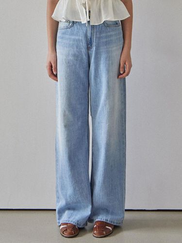 Zelda Brushed Long Wide Denim Pants - HAINT - Modalova