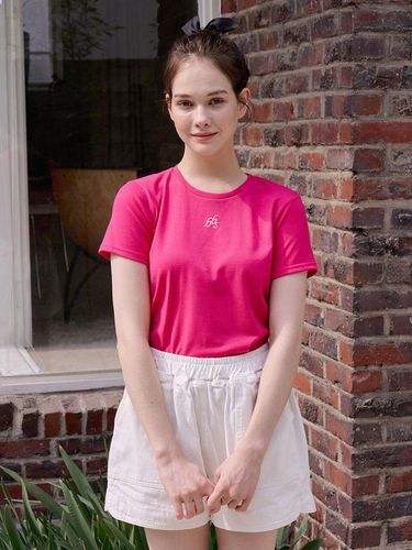 Basic Tight T-shirt_Pink - bibyseob - Modalova