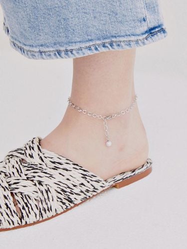 Surgical] Pearl & Circle Chain Anklet - LOVE ME MONSTER - Modalova