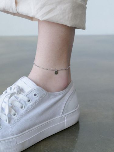 Mini Medal Drop Ball Chain Anklet - LOVE ME MONSTER - Modalova