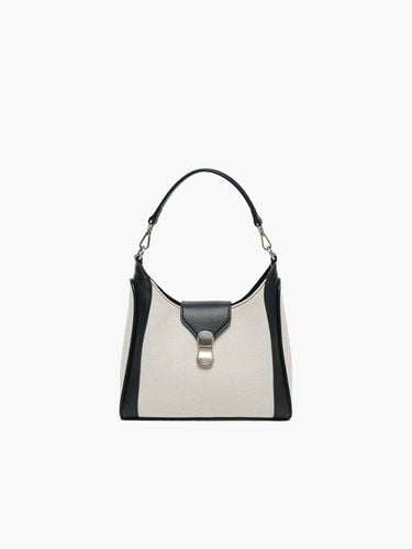 Mezzo Canvas Tote Bag_Black - ELEGANCE PARIS - Modalova