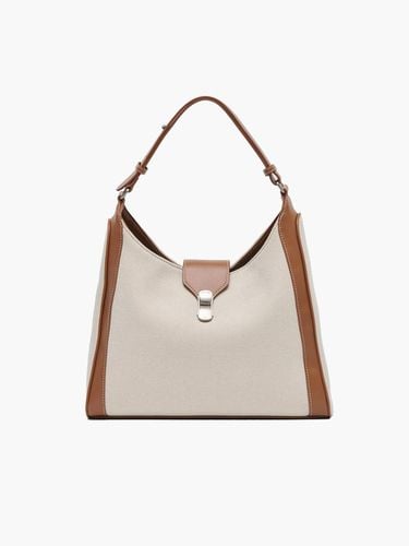 Mezzo Canvas Hobo Bag_Brown - ELEGANCE PARIS - Modalova