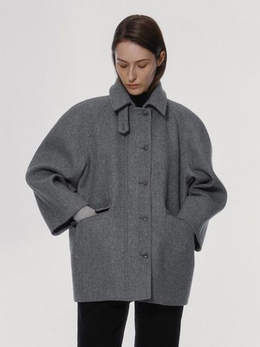 Cambridge Half Balmacaan Coat_Gray - NOTHING WRITTEN - Modalova