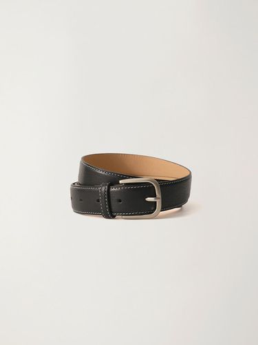 Classic Leather Belt (Black) - NOTHING WRITTEN - Modalova