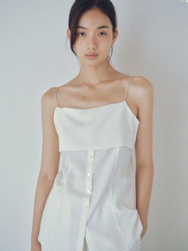 Summer Button Sleeveless Blouse - URAGO - Modalova