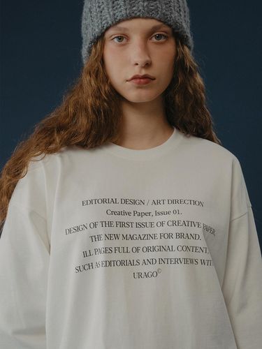 Lettering Long Sleeve T-shirt - URAGO - Modalova