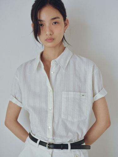 Stripe Half Sleeve Shirt - URAGO - Modalova