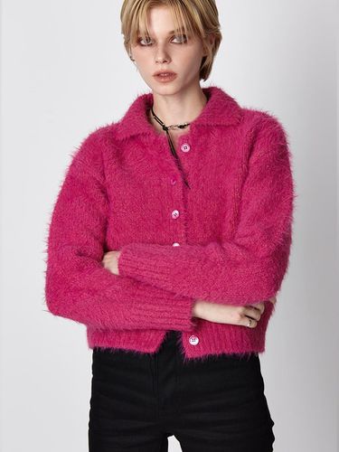 Fluffy Collar Cardigan () - EAN JO - Modalova