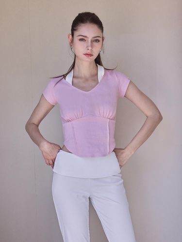 Cap Sleeve Yogi Top - Pink - Madey - Modalova