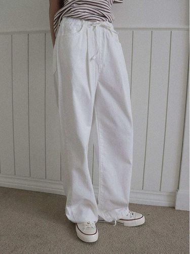 String Banded Pants - White - HAINT - Modalova