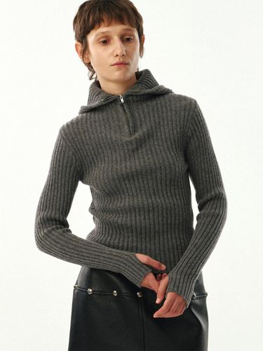 Balaclava Knit Top / Grey - MOONSUN - Modalova