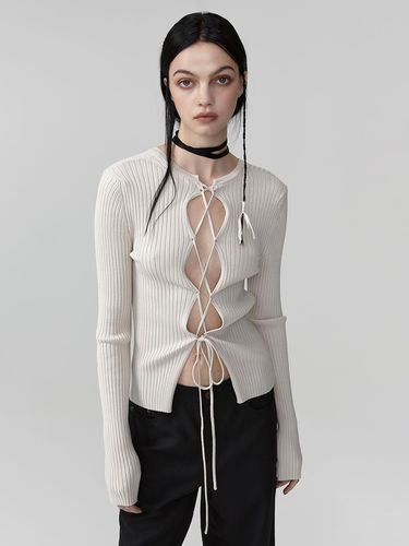 Back Strap Ribbed Knit Top - EAN JO - Modalova